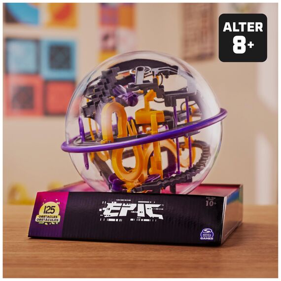 Spin Master Games - Perplexus Epic 3D Kugellabyrinth mit 125 Hindernissen, Konzentrationsspiel mit 360° Bewegung, Geschicklichkeitsspiel für Kinder ab 10 Jahren und Erwachsene