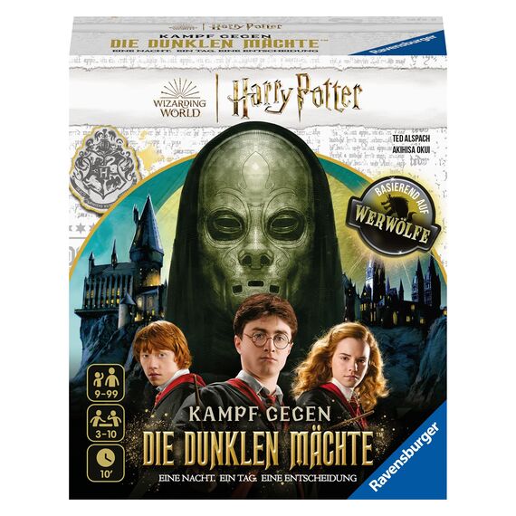 Ravensburger Familienspiel 27353 - Harry Potter - Kampf gegen die dunklen Mächte - Basierend auf Werwölfe - Gesellschaftsspiel ab 9 Jahren für 3-10 Spieler