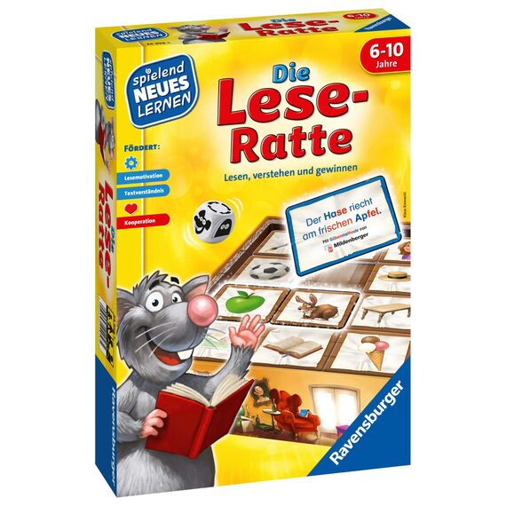 Ravensburger 24976-1x1 Drachen-Lernspiel, für Kinder von 7-10 Jahren, für 2-4 Spieler, Zahlenraum 1-100 24956 - Die Lese-Ratte - Spielen und Lernen, ab 6-10 Jahren, für 1-4 Spieler