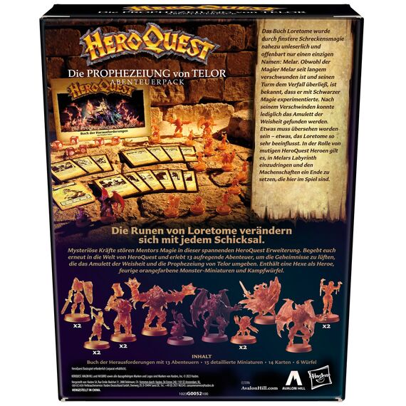 HeroQuest Die Prophezeiung von Telor Abenteuerpack, HeroQuest Basisspiel erforderlich, White, 178.001 mm x 55.001 mm x 238.001 mm