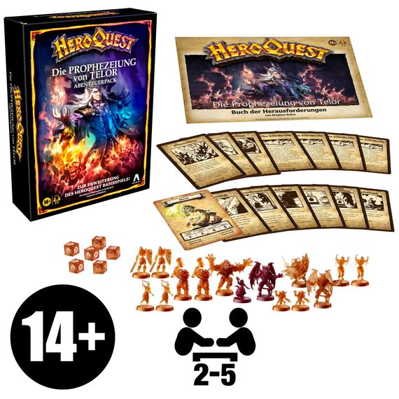 HeroQuest Die Prophezeiung von Telor Abenteuerpack, HeroQuest Basisspiel erforderlich, White, 178.001 mm x 55.001 mm x 238.001 mm
