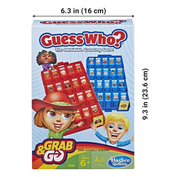 Schnappen und los, rate mal, wer? Spiel, originelles Ratespiel für Kinder ab 6 Jahren, tragbares 2-Spieler-Spiel, Reisespiel für Kinder