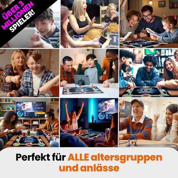 Outsmarted – Das Digitale Quizshow-Brettspiel | Kinder, Jugendliche und Erwachsene | Spielabend der nächsten Generation für Familie und Freunde | 2–24 Spieler | Ab 8 Jahren | Über 10.000 Fragen