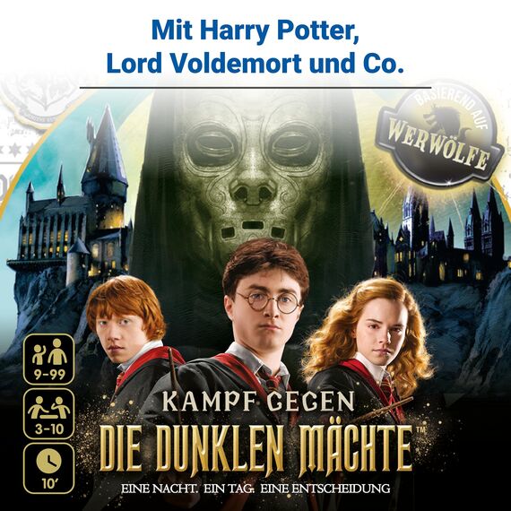 Ravensburger Familienspiel 27353 - Harry Potter - Kampf gegen die dunklen Mächte - Basierend auf Werwölfe - Gesellschaftsspiel ab 9 Jahren für 3-10 Spieler