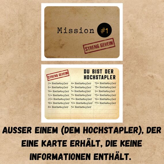 Der Hochstapler - Können Sie ihn entlarven? Bluff, Kreativität, Wortspiele und Verdächtigungen! Gesellschaftsspiel für die ganze Familie, Spiele für erwachsene, Brettspiel, Kartenspiel, Familienspiel