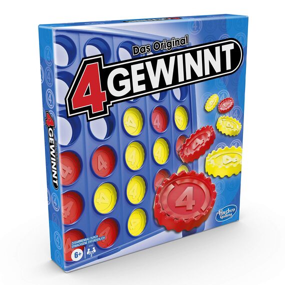Hasbro Gaming 4 gewinnt Strategiespiel, Brettspiel für 2 Spieler, Unendlicher Spielspaß mit Freunden und Familie, Perfekt als Partyspiel und für Multiplayer-Spaß, Geschenk für Kinder ab 6 Jahren