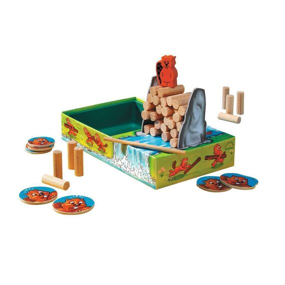 Ravensburger 23334 - Tempo, kleine Fische, Mitbringspiel für 1-6 Spieler & 23280 - Billy Biber, Mitbringspiel für 1-4 Spieler, Kinderspiel ab 4 Jahren, kompaktes Format, Reisespiel