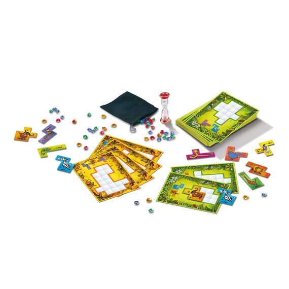 Kosmos 697396 Ubongo Junior, rasantes Kinderspiel ab 5 Jahren, Knobelspaß und Legespiel, für 1-4 Spieler