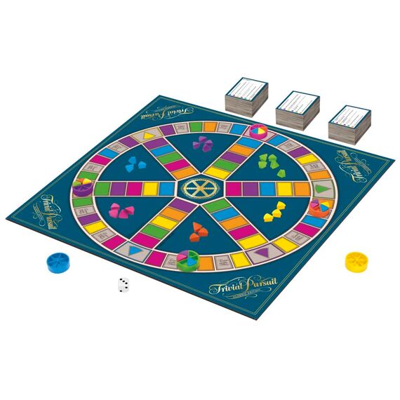 Hasbro Gaming Trivial Pursuit Brettspiel, Spielplan in klassischem Design und Farben, Perfekt für Partys, Familienfeiern und Spieleabende