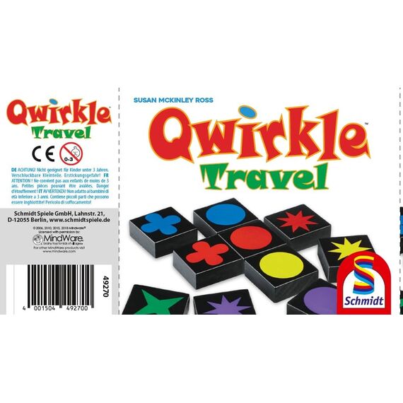 Schmidt Spiele 49270 Qwirkle Travel, Spiel des Jahres 2011 als Reisespiel