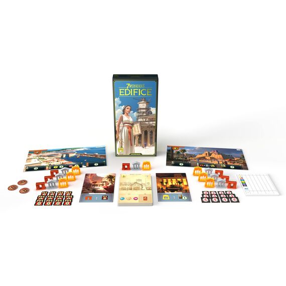 Asmodee 7 Wonders – Edifice, Erweiterung, Kennerspiel, Strategiespiel, 3-7 Spieler, ab 10+ Jahren, 30 Minuten, Deutsch