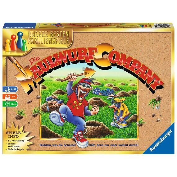 Ravensburger 26423 - Die Maulwurf Company & Familienspiel 26955 - Das verrückte Labyrinth - Gesellschaftsspiel - Spieleklassiker für 2-4 Personen, Brettspiel ab 7 Jahren
