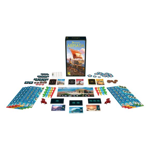 Asmodee 7 Wonders – Armada, Erweiterung, Kennerspiel, Strategiespiel, 3-7 Spieler, ab 10+ Jahren, 30 Minuten, Deutsch