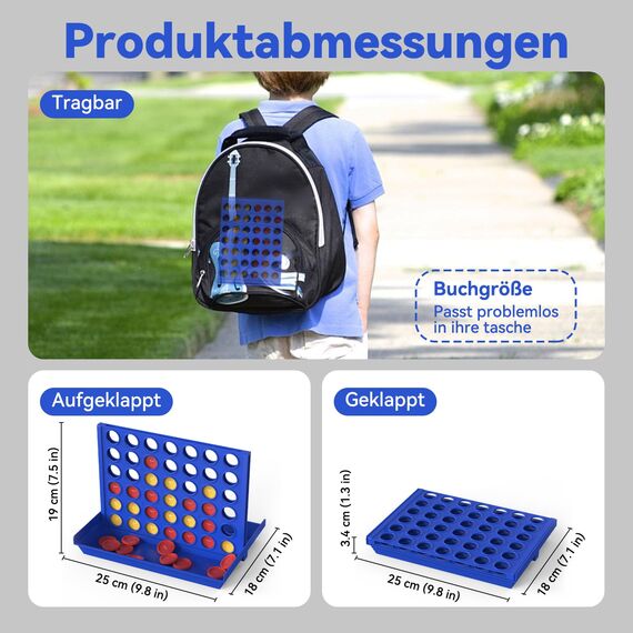 Pup Go Standard-Größe 4 in Einer Reihe Brettspiele für Kinder ab 3+ Jahren, Mädchen Jungen, Pädagogisches Strategiespiel Spielzeug, Kinderspiele für 2 Spieler 6 Ersatzchips