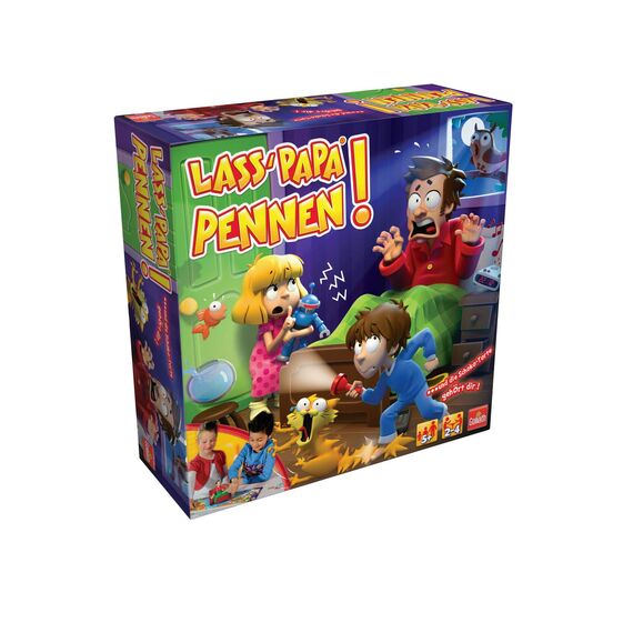 Goliath - LASS PAPA PENNEN - Kinderspiele ab 5 Jahren und 2 bis 4 Spieler - Gesellschaftsspiel für Junge und Mädchen voller Aufregung und Spaß mit Eindeutigen Anleitungen, Blau