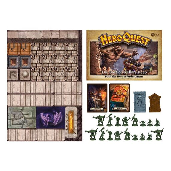 Hasbro Hill HeroQuest Die Bastion Kellars Keep Abenteuerpack, ab 14 Jahren, HeroQuest Basisspiel erforderlich, F4543800, Multi