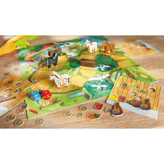HABA Hoppe Reiter – Spannendes Pferde-Wettlaufspiel - für Kinder ab 3 Jahren - fördert Regelverständnis & Entscheidungsfähigkeit – 1004321001