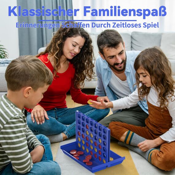 Pup Go Standard-Größe 4 in Einer Reihe Brettspiele für Kinder ab 3+ Jahren, Mädchen Jungen, Pädagogisches Strategiespiel Spielzeug, Kinderspiele für 2 Spieler 6 Ersatzchips