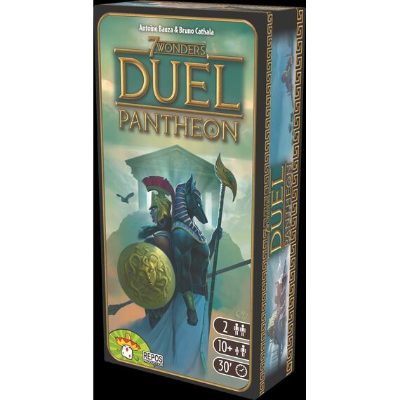 Asmodee 7 Wonders Duel – Pantheon, Erweiterung, Kennerspiel, Strategiespiel, 2 Spieler, ab 10+ Jahren, 30 Minuten, Deutsch