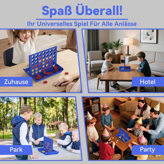 Pup Go Standard-Größe 4 in Einer Reihe Brettspiele für Kinder ab 3+ Jahren, Mädchen Jungen, Pädagogisches Strategiespiel Spielzeug, Kinderspiele für 2 Spieler 6 Ersatzchips