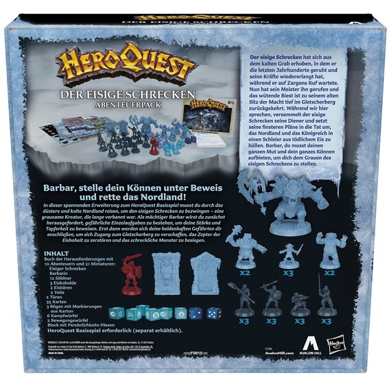 Hasbro Avalon Hill HeroQuest Der eisige Schrecken Abenteuerpack, ab 14 Jahren, HeroQuest Basisspiel erforderlich, Multi