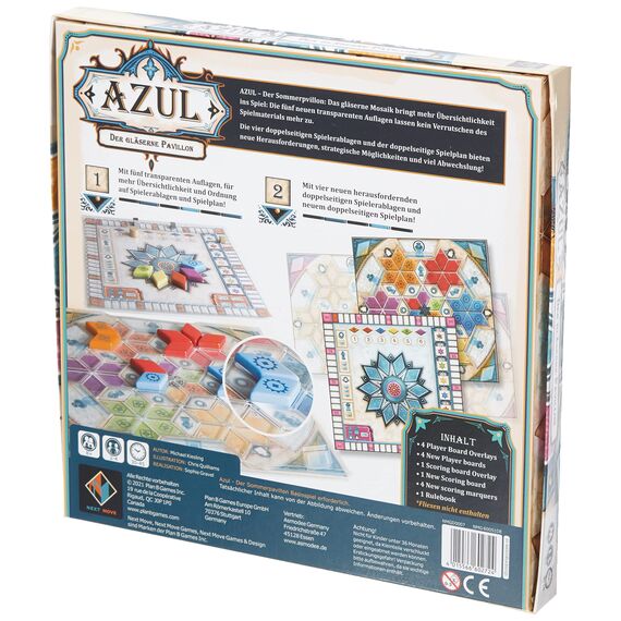 Next Move Games, Azul – Der gläserne Pavillon, Erweiterung, Familienspiel, 2-4 Spieler, Ab 8+ Jahren, 30-45 Minuten, Deutsch