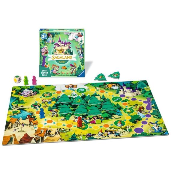 Ravensburger 12010007 Sagaland Junior - Meine ersten Spiele: Kinderspiel, Spiele 3 ab 3 Jahren, für 2-4 Spieler, Geschenk für Mädchen oder Junge