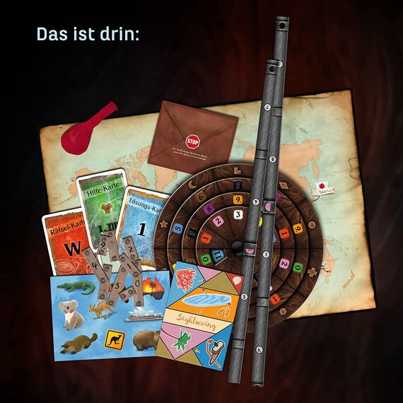 KOSMOS 682828 EXIT - Das Spiel - Das Vermächtnis des Weltreisenden, Level: Fortgeschrittene, Escape Room Spiel, EXIT Game für 1-4 Spieler ab 12 Jahre, EIN einmaliges Gesellschaftsspiel