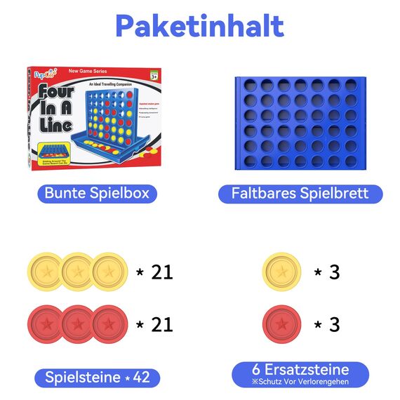 Pup Go Groß Format 4 in Einer Reihe Brettspiele für Kinder 3+, Weihnachen Geschenk fur Mädchen Jungen, Familie Brettspiele Outdoor, Perfekt als Partyspiel, Gesellschaftsspiel & Familienspaß