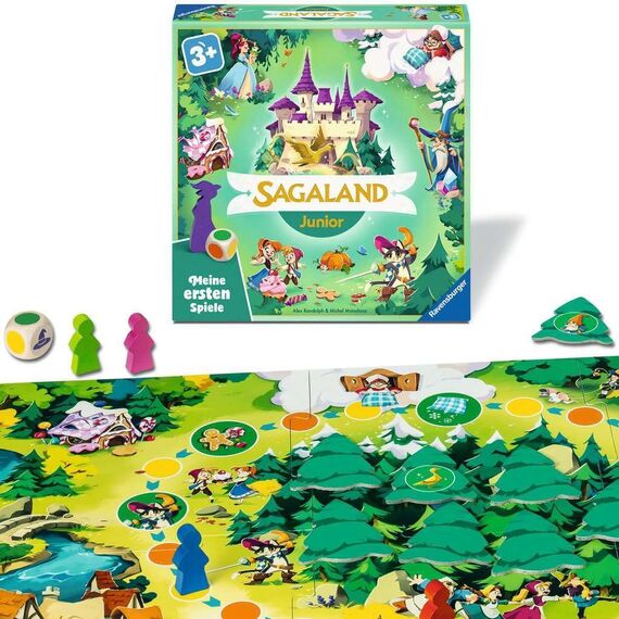 Ravensburger 12010007 Sagaland Junior - Meine ersten Spiele: Kinderspiel, Spiele 3 ab 3 Jahren, für 2-4 Spieler, Geschenk für Mädchen oder Junge