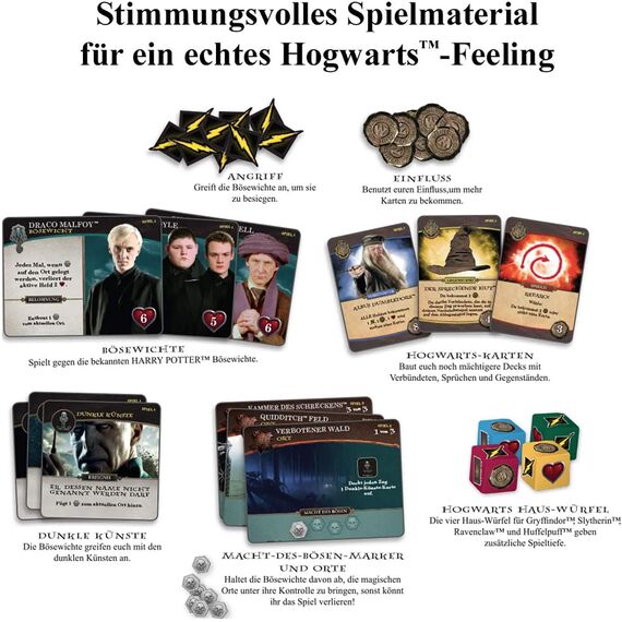 Kosmos 693398 - Harry Potter Kampf um Hogwarts. Das Harry Potter Spiel Hogwarts Battle in deutscher Sprache, Brettspiel