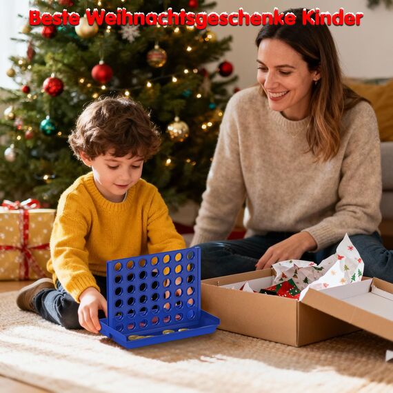 Pup Go 4 in Einer Reihe Brettspiele Für Kinder ab 3+ Jahren, Standard-Größe Pädagogisches Strategiespiel Spielzeug, Familien Gesellschaftsspiele Erwachsene,Reisespiel für 2 Spieler mit 6 Ersatzchips