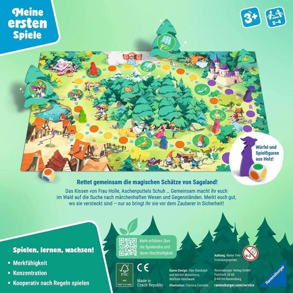 Ravensburger 12010007 Sagaland Junior - Meine ersten Spiele: Kinderspiel, Spiele 3 ab 3 Jahren, für 2-4 Spieler, Geschenk für Mädchen oder Junge