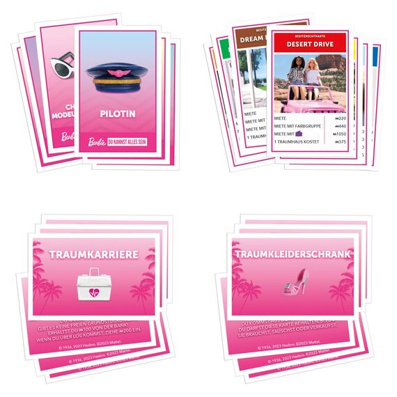 Monopoly Barbie Edition, das Klassische Brettspiel inspiriert von Barbies Traumwelt und ihren Abenteuern, originelles für Kinder und Teenager