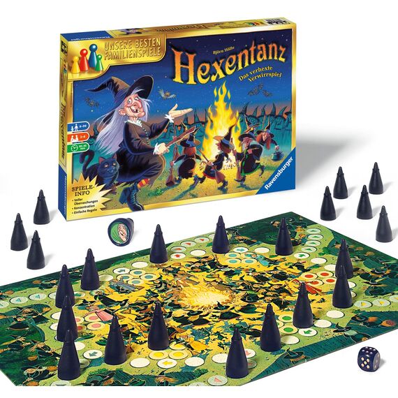 Ravensburger 26425 - Hexentanz, Abwechslungsreiches Familienspiel für Erwachsene und Kinder ab 8 Jahren & 26423 - Die Maulwurf Company - Familienspiel für Erwachsene und Kinder ab 8 Jahren