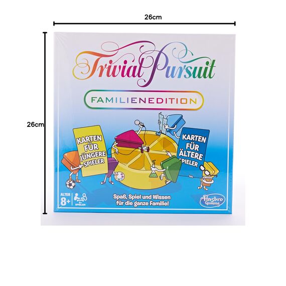 Hasbro Trivial Pursuit Familien Edition, klassisches Spiel für die ganze Familie mit 2.400 neuen Fragen, Quiz-Spiel