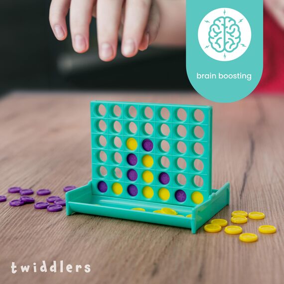 THE TWIDDLERS 8 Mini Vier Gewinnt Brettspiele für Jungen & Mädchen - Mitgebsel, Mitbringsel, Gastgeschenk, Giveaways für Kindergeburtstag