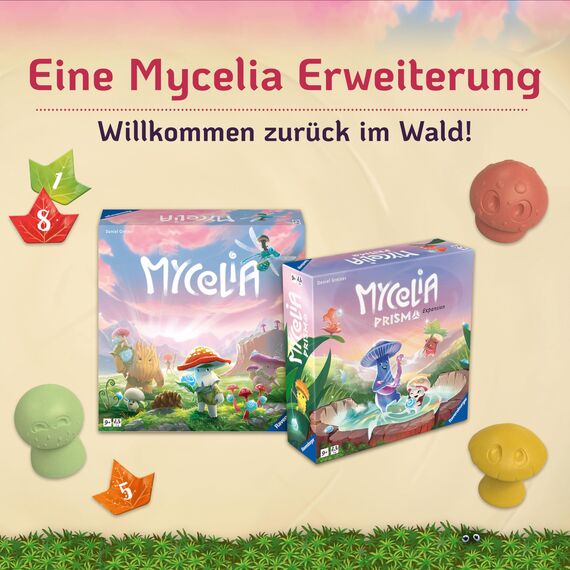 Ravensburger 24713 - Mycelia Prisma Erweiterung - Brettspiel für Familien, Erwachsene und Kinder ab 9 Jahren - einfaches Strategiespiel für 1-4 Personen, Deckbuilding