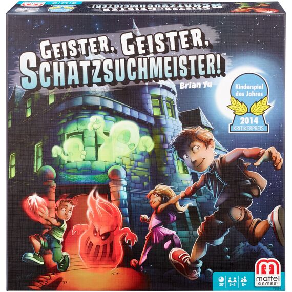 Mattel Games Y2554 - Geister, Geister, Schatzsuchmeister, Brettspiel, Gesellschaftsspiel ab 8 Jahren