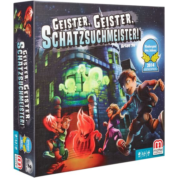 Mattel Games Y2554 - Geister, Geister, Schatzsuchmeister, Brettspiel, Gesellschaftsspiel ab 8 Jahren