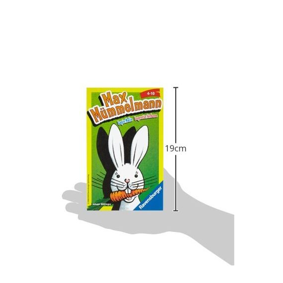 Ravensburger 23119 - Max Mümmelmann, Mitbringspiel für 2-4 Spieler, Kinderspiel ab 4 Jahren, kompaktes Format, Reisespiel, Hase - Geburtstagsgeschenke