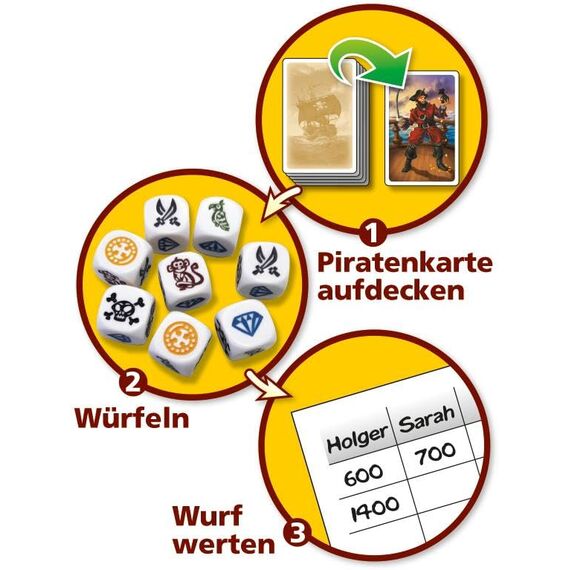 Amigo 02510 - Piraten Kapern Einzelpack, Gold