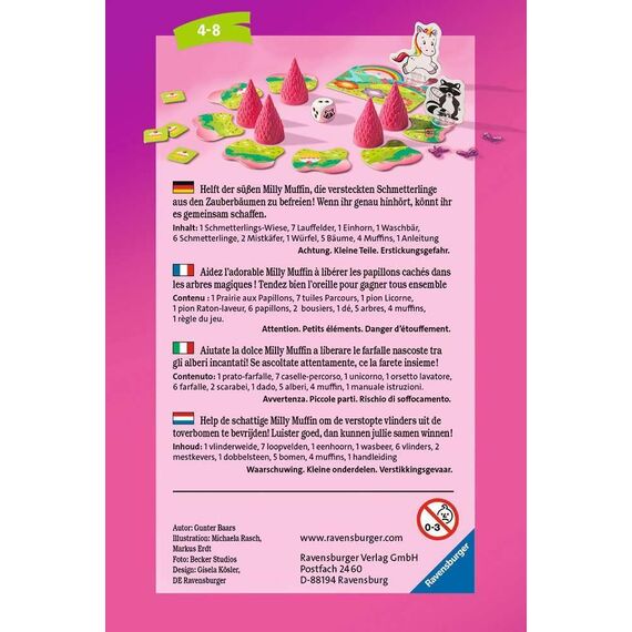 Ravensburger®, Milly Muffin, 20670, kooperatives Einhorn Kinderspiel ab 4 Jahren