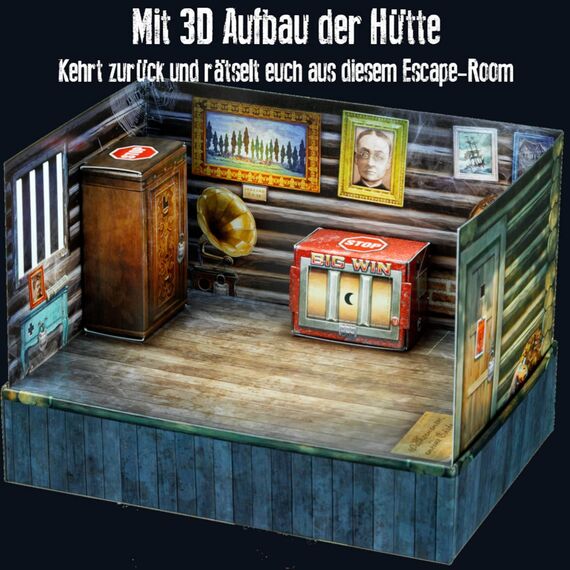 KOSMOS 680503 EXIT® - Das Spiel - Die Rückkehr in die verlassene Hütte, Level: Fortgeschrittene, Escape Room Spiel, EXIT Game für 1-4 Spieler ab 12 Jahre, einmaliges Gesellschaftsspiel