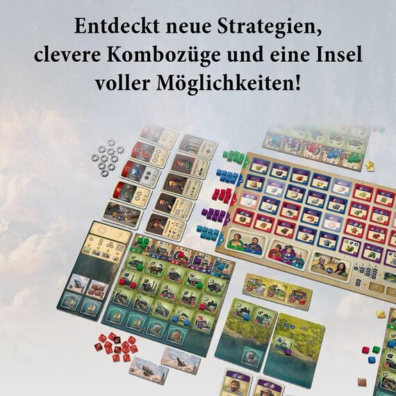 Kosmos 682309 Anno 1800 Erweiterung zum Brettspiel von Martin Wallace, mehr strategische Möglichkeiten, Neue Auftragskarten und 6-teiliger Solo-Kampagne