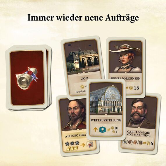 KOSMOS 680428 Anno 1800, Das Brettspiel zum beliebten PC-Spiel, Aufbau-Strategie-Spiel für 2-4 Spieler, Gesellschaftsspiel ab 12 Jahre, mit Originalgrafiken