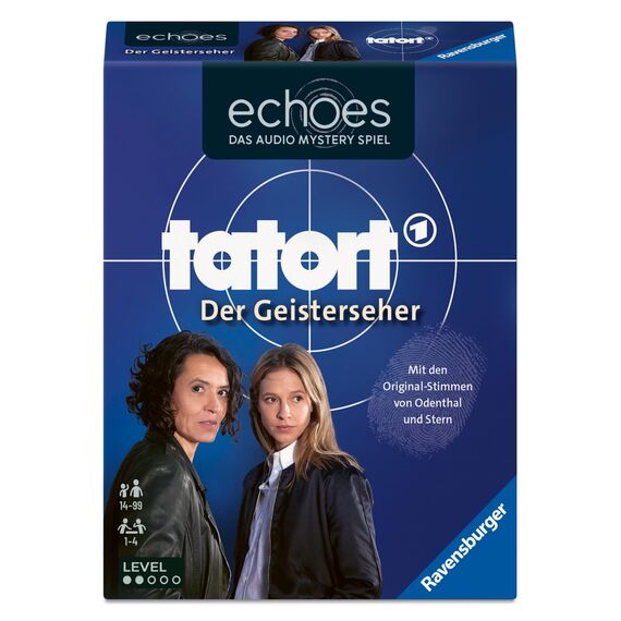 Ravensburger 24860 - Echoes Tatort: Der Geisterseher - Hörspiel, Gesellschaftsspiel für Erwachsene und Jugendliche ab 14 Jahren, kleine Geschenke