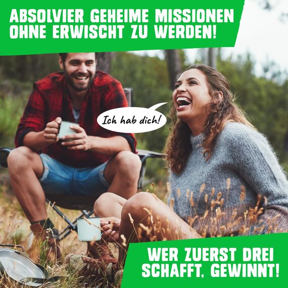 Lass Dich Nicht Erwischen: Sommer Edition | Das Perfekte Reisespiel zum Campen, auf der Gartenparty oder am Strand, Unterhaltsames Gesellschaftsspiel mit Geheimen Missionen für Familien und Freunde