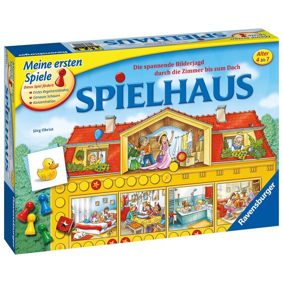Ravensburger 21424 - Spielhaus - Kinderspielklassiker, spannende Bilderjagd für 2-4 Spieler ab 4 Jahren