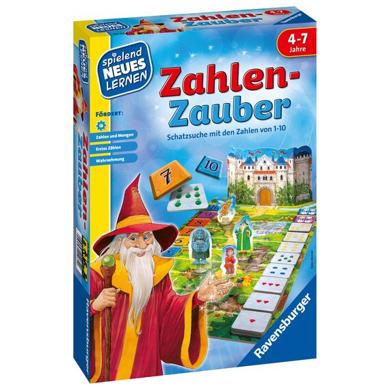 Ravensburger 24964 - Zahlen-Zauber - Spielen und Lernen für Kinder, Lernspiel für Kinder ab 4-7 Jahren, Spielend Neues Lernen für 2-4 Spieler